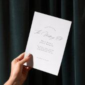 Eenvoudige moderne script huwelijksuitnodiging kaart