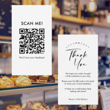 Eenvoudige moderne script laat een review QR-code