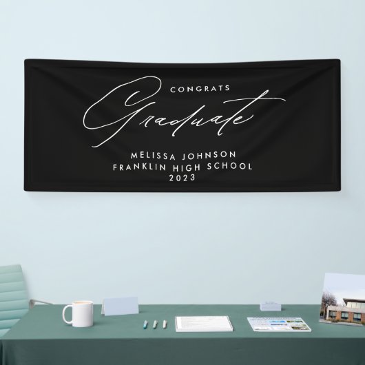 Eenvoudige moderne Script-monochrome graduatie-par Spandoek (Beurs)