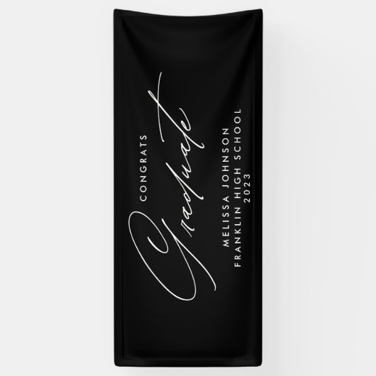 Eenvoudige moderne Script-monochrome graduatie-par Spandoek (Verticaal)