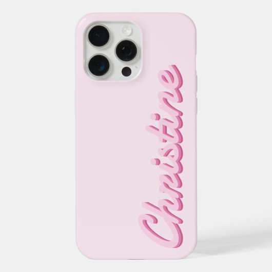 Eenvoudige Moderne Script Naam Monogram iPhone Hoesje (Achterkant)