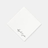 Eenvoudige moderne Script Names Wedding Napkins Servet (Hoek)