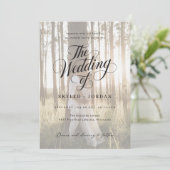 Eenvoudige moderne script overlay foto bruiloft kaart (Staand voorkant)