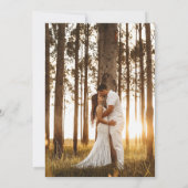 Eenvoudige moderne script overlay foto bruiloft kaart (Achterkant)