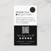 Eenvoudige moderne script QR-code, dank je wel kaa Visitekaartje (Achterkant)