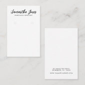 Eenvoudige Moderne Script sieraden Oorbellen Displ Visitekaartje (Voorkant / Achterkant)