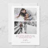 Eenvoudige Moderne Script Typografie Foto Kerstmis Feestdagenkaart (Achterkant)