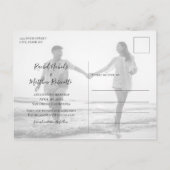 Eenvoudige moderne scriptbedekking foto aankondigingskaart (Achterkant)