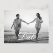 Eenvoudige moderne scriptbedekking foto aankondigingskaart (Voorkant)