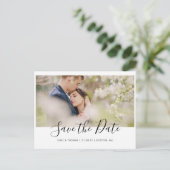 Eenvoudige moderne scriptfoto aankondigingskaart (Staand voorkant)