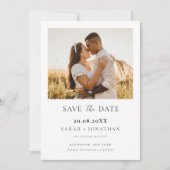Eenvoudige moderne scriptie save the date foto kaart (Voorkant)