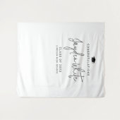 Eenvoudige moderne scriptnaam afstudeerfeest wandkleed (Voorkant (horizontaal))