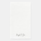 Eenvoudige moderne scriptnamen II bruiloft Servet (Voorkant)