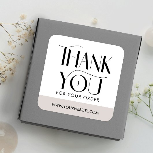 Eenvoudige moderne seriële lettertypefunctie - Har Vierkante Sticker