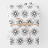 Eenvoudige, moderne Silver Starburst Kerstmis Inpakpapier Vel (In situ)