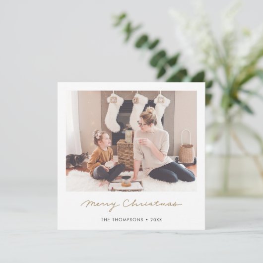 Eenvoudige moderne Sjabloon voor Kaart met Kerstmi (Staand voorkant)