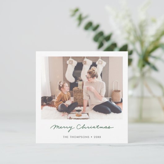 Eenvoudige moderne Sjabloon voor Kaart met Kerstmi (Staand voorkant)