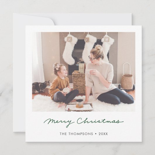 Eenvoudige moderne Sjabloon voor Kaart met Kerstmi (Voorkant)