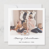 Eenvoudige moderne Sjabloon voor Kaart met Kerstmi (Voorkant)