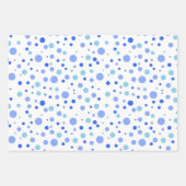 Eenvoudige Moderne Sky Blue Ocean Blue Polka stipp Inpakpapier Vel (Voorkant)