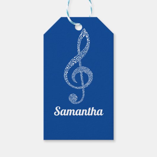 Eenvoudige, moderne, slimme witnotities geïllustre cadeaulabel (Voorkant)