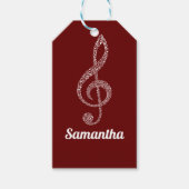 Eenvoudige, moderne, slimme witnotities geïllustre cadeaulabel (Voorkant)