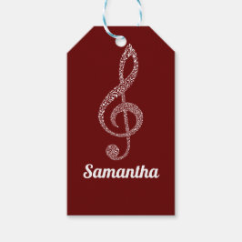 Eenvoudige, moderne, slimme witnotities geïllustre cadeaulabel