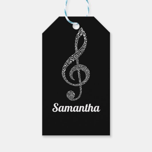 Eenvoudige, moderne, slimme witnotities geïllustre cadeaulabel (Voorkant)