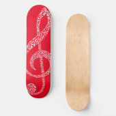 Eenvoudige, moderne, slimme witnotities geïllustre persoonlijk skateboard (Voorkant)