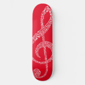Eenvoudige, moderne, slimme witnotities geïllustre persoonlijk skateboard (Voorkant)