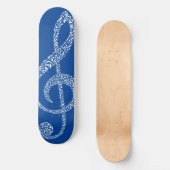 Eenvoudige, moderne, slimme witnotities geïllustre persoonlijk skateboard (Voorkant)