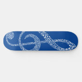 Eenvoudige, moderne, slimme witnotities geïllustre persoonlijk skateboard (Horizontaal)