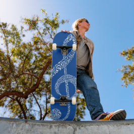 Eenvoudige, moderne, slimme witnotities geïllustre persoonlijk skateboard