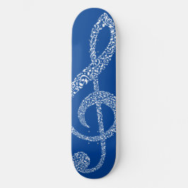 Eenvoudige, moderne, slimme witnotities geïllustre persoonlijk skateboard