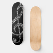 Eenvoudige, moderne, slimme witnotities geïllustre persoonlijk skateboard (Voorkant)