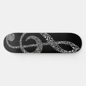 Eenvoudige, moderne, slimme witnotities geïllustre persoonlijk skateboard (Horizontaal)