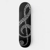 Eenvoudige, moderne, slimme witnotities geïllustre persoonlijk skateboard (Voorkant)