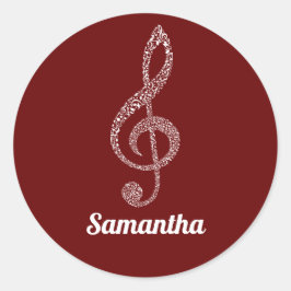 Eenvoudige, moderne, slimme witnotities geïllustre ronde sticker