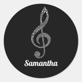 Eenvoudige, moderne, slimme witnotities geïllustre ronde sticker