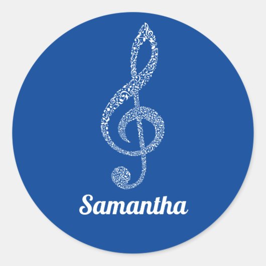 Eenvoudige, moderne, slimme witnotities geïllustre ronde sticker (Voorkant)