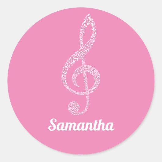 Eenvoudige, moderne, slimme witnotities geïllustre ronde sticker (Voorkant)