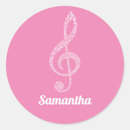 Eenvoudige, moderne, slimme witnotities geïllustre ronde sticker