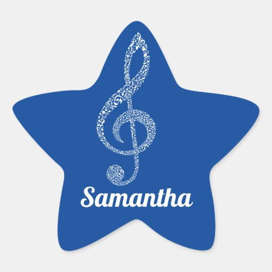 Eenvoudige, moderne, slimme witnotities geïllustre ster sticker (Voorkant)