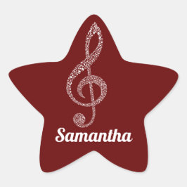 Eenvoudige, moderne, slimme witnotities geïllustre ster sticker