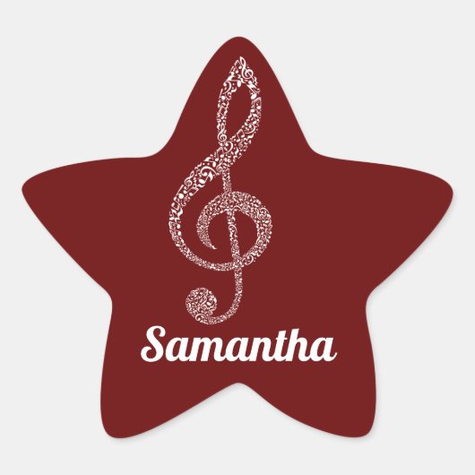 Eenvoudige, moderne, slimme witnotities geïllustre ster sticker (Voorkant)