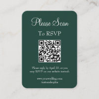 Eenvoudige Moderne Smaragd Groene Huwelijksscan QR