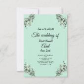 Eenvoudige moderne smaragd mooi groen de bruiloft bedankkaart (Voorkant)