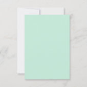 Eenvoudige moderne smaragd mooi groen de bruiloft bedankkaart (Achterkant)