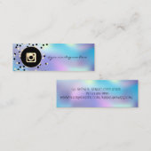 Eenvoudige moderne sociale installatiemedia mini visitekaartje (Voorkant / Achterkant)