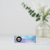 Eenvoudige moderne sociale installatiemedia mini visitekaartje (Staand voorkant)